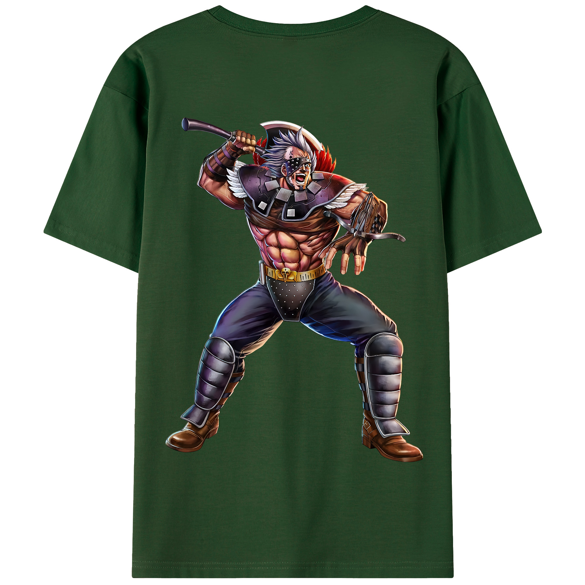（画像用） 北斗の拳 Fist of the North Star 綿100％半袖Tシャツ（背面プリント）